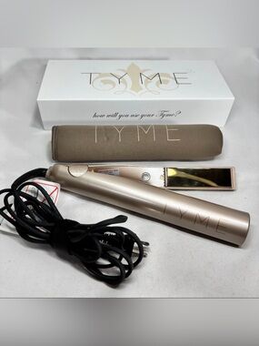 TYME Iron Pro 2-in-1 Hair Curler & Straightener Rose Gold